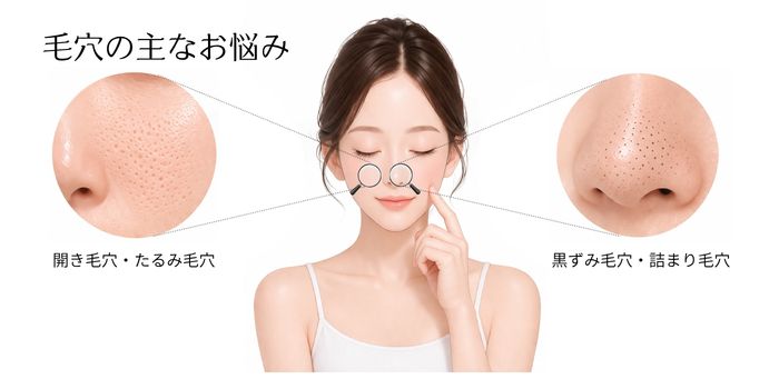 毛穴の主なお悩み