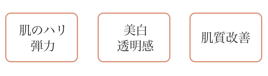 肌のハリ・弾力 美白・透明感 肌質改善