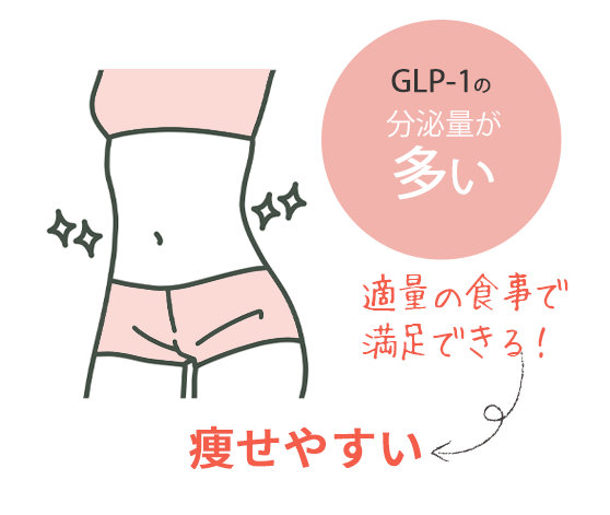 GLP-1分泌量が多い