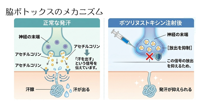 脇ボトックスのメカニズム